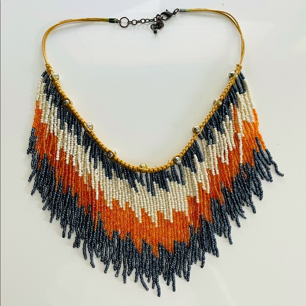 Free People beaded collar necklace